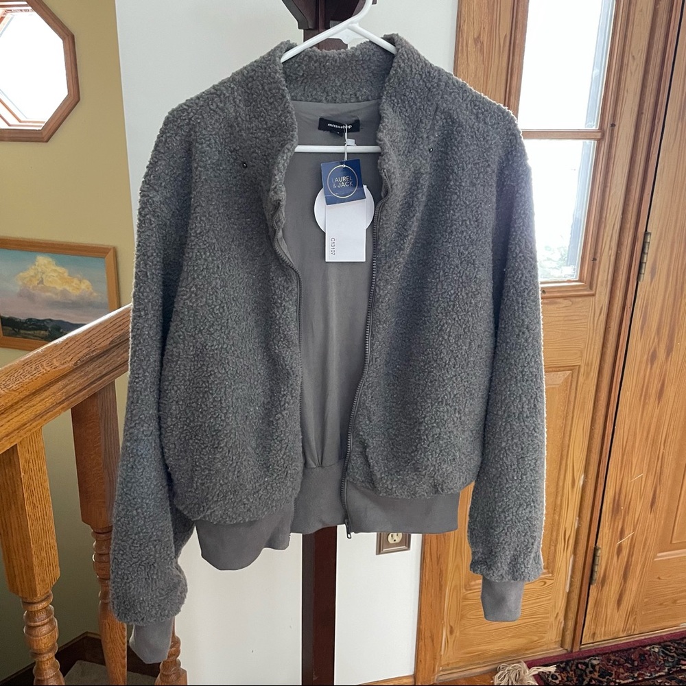 NWT Zip Up Sherpa Sweatshirt